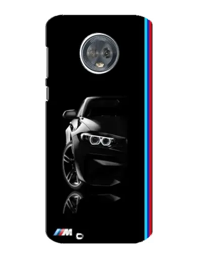 Чехол для Motorola MOTO G6 с картинкой «Силуэт BMW в темноте»
