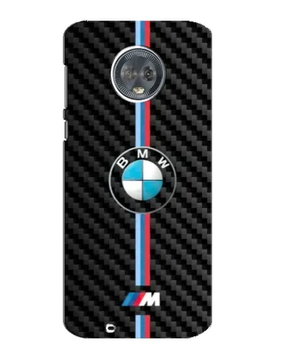 Чехол для Motorola MOTO G6 с картинкой «Эмблема BMW и карбон»