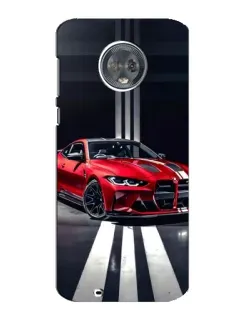 Чехол для Motorola MOTO G6 с картинкой «Красная BMW на дороге»