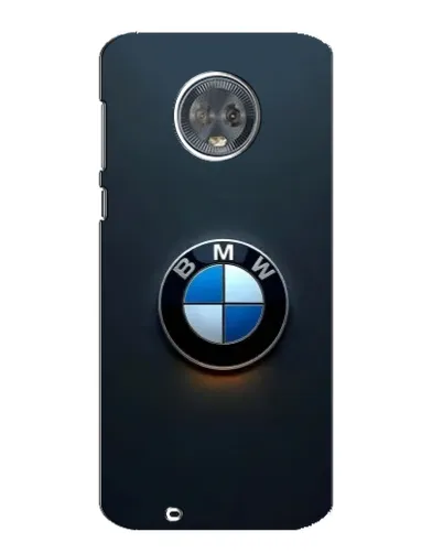 Чехол для Motorola MOTO G6 с картинкой «Логотип BMW — минимализм»