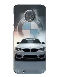 Чехол для Motorola MOTO G6 с картинкой «BMW в белом дыму»