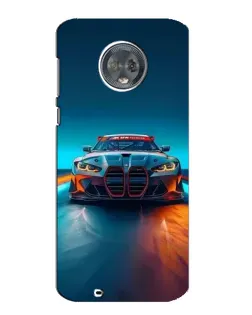 Чехол для Motorola MOTO G6 с картинкой «BMW — огни неона»