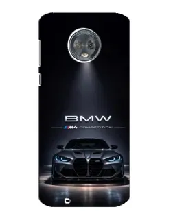 Чехол для Motorola MOTO G6 с картинкой «BMW сквозь ночной город»