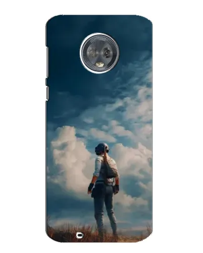 Чехол для Motorola MOTO G6 с картинкой «Герой PUBG на скале»