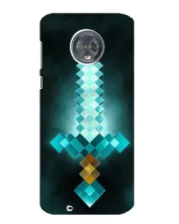 Чехол для Motorola MOTO G6 с картинкой «Алмазный меч неон»