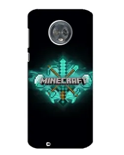 Чехол для Motorola MOTO G6 с картинкой «Minecraft Diamond лого»