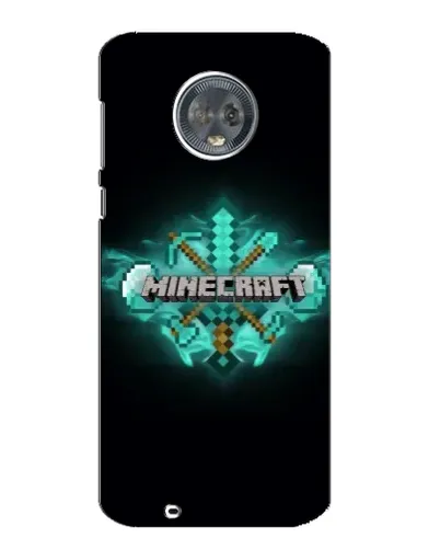 Чехол для Motorola MOTO G6 с картинкой «Minecraft Diamond лого»