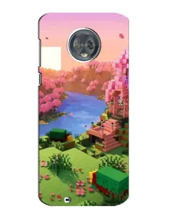 Чехол для Motorola MOTO G6 с картинкой «Розовое дерево Minecraft»