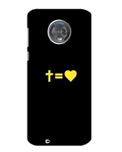 Чехол для Motorola MOTO G6 с картинкой «Сердце и Крест»