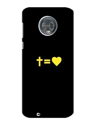 Чехол для Motorola MOTO G6 с картинкой «Сердце и Крест»