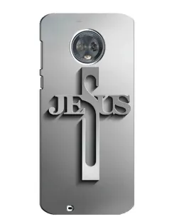 Чохол для Motorola MOTO G6 з картинкою «Металевий хрест Jesus»
