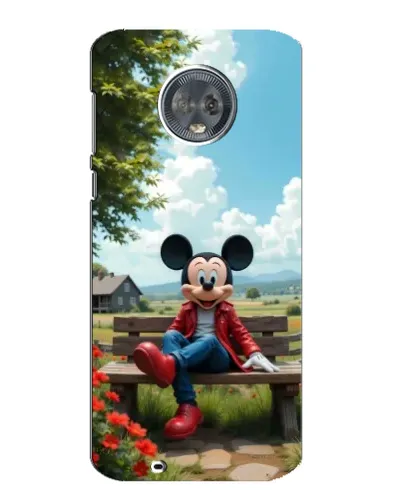 Чехол для Motorola MOTO G6 с картинкой «Микки на скамейке»