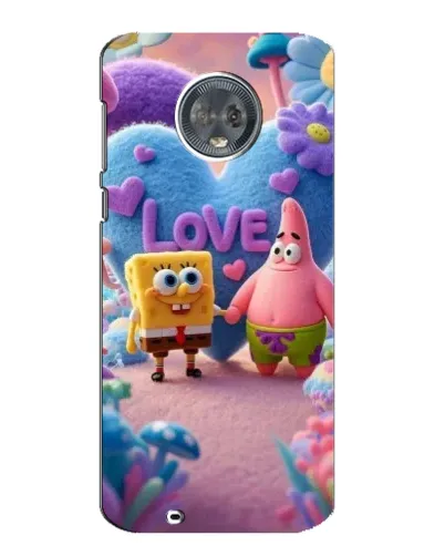 Чехол для Motorola MOTO G6 с картинкой «Губка Боб Патрик»