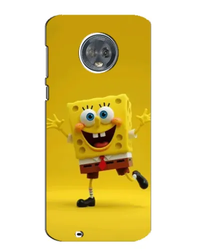 Чехол для Motorola MOTO G6 с картинкой «Позитивный Губка Боб»