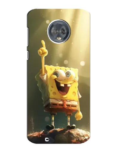 Чехол для Motorola MOTO G6 с картинкой «Сияющий Спанч Боб»