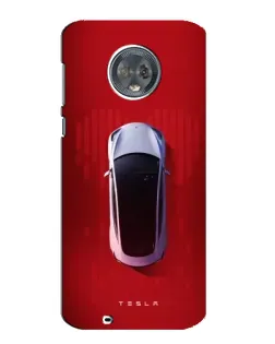 Чехол для Motorola MOTO G6 с картинкой «Tesla Top View»