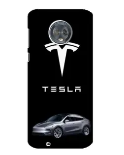 Чехол для Motorola MOTO G6 с картинкой «Tesla Model Y»