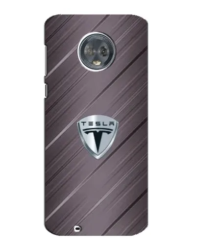 Чехол для Motorola MOTO G6 с картинкой «Металлическая текстура Tesla»