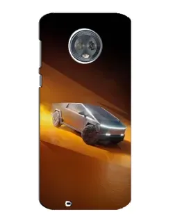 Чехол для Motorola MOTO G6 с картинкой «Cybertruck в пустыне»