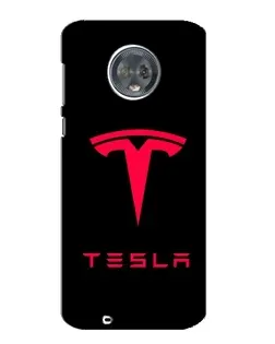 Чехол для Motorola MOTO G6 с картинкой «Tesla Red Logo»