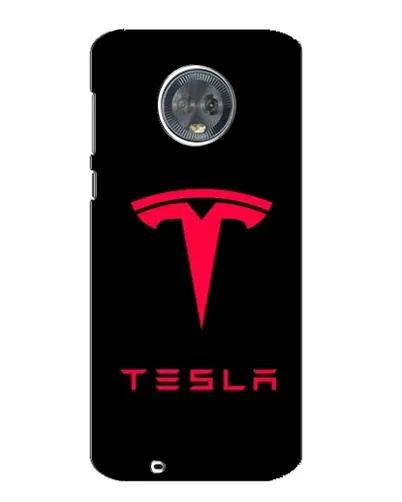 Чехол для Motorola MOTO G6 с картинкой «Tesla Red Logo»