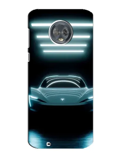 Чехол для Motorola MOTO G6 с картинкой «Tesla в неоне»