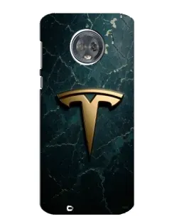 Чехол для Motorola MOTO G6 с картинкой «Мраморная Tesla Gold»