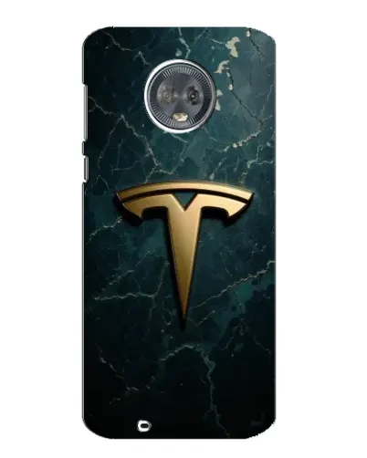 Чехол для Motorola MOTO G6 с картинкой «Мраморная Tesla Gold»