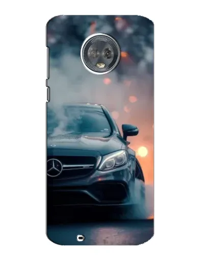 Чехол для Motorola MOTO G6 с картинкой «Mercedes — ночной город»