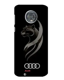 Чехол для Motorola MOTO G6 с картинкой «Графика — пантера и Audi»