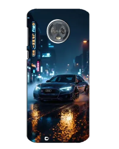 Чехол для Motorola MOTO G6 с картинкой «Ночной город и Audi» Чехол для Motorola MOTO G6 с картинкой «Ночной город и Audi»