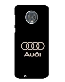 Чехол для Motorola MOTO G6 с картинкой «Audi — золотой логотип»