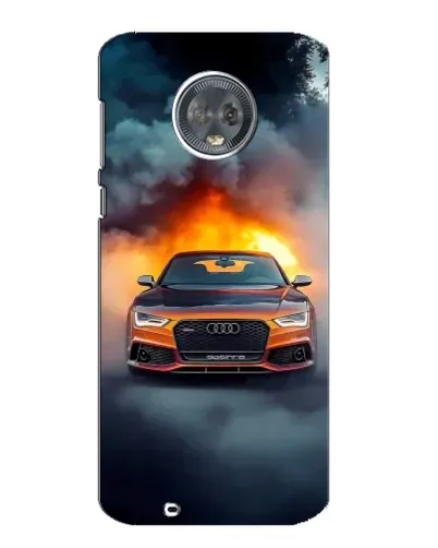 Чехол для Motorola MOTO G6 с картинкой «Audi в огненном дыму» Чехол для Motorola MOTO G6 с картинкой «Audi в огненном дыму»