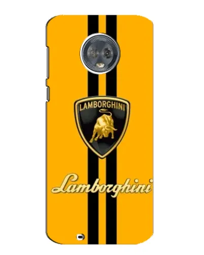 Чехол для Motorola MOTO G6 с картинкой «Lamborghini Stripe желтый»