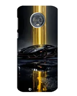 Чехол для Motorola MOTO G6 с картинкой «Ночной Lamborghini драйв»