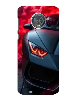 Чехол для Motorola MOTO G6 с картинкой «Lamborghini красное сияние»