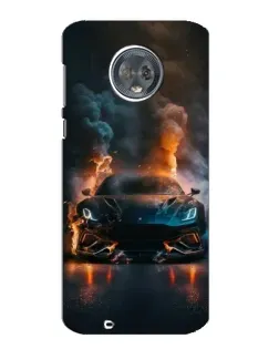 Чехол для Motorola MOTO G6 с картинкой «Lamborghini дымная эстетика»