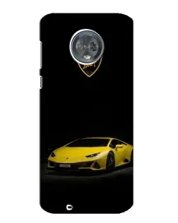 Чехол для Motorola MOTO G6 с картинкой «Lamborghini желтый акцент»