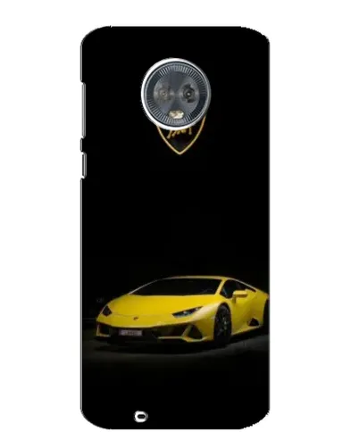 Чехол для Motorola MOTO G6 с картинкой «Lamborghini желтый акцент»