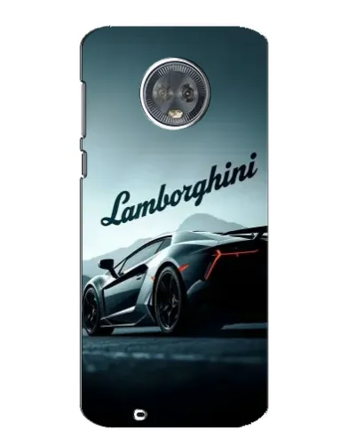Чехол для Motorola MOTO G6 с картинкой «Классическая надпись Lamborghini»