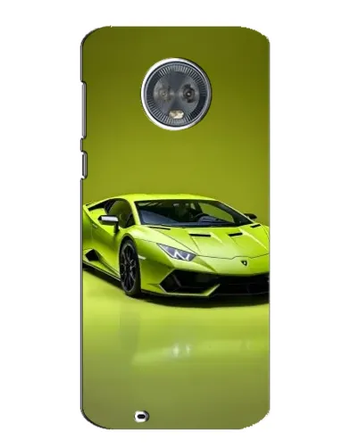 Чехол для Motorola MOTO G6 с картинкой «Салатовый Lamborghini Huracan»