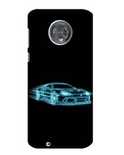 Чехол для Motorola MOTO G6 с картинкой «Неоновый контур Lamborghini»