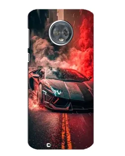 Чехол для Motorola MOTO G6 с картинкой «Lamborghini красный дым»