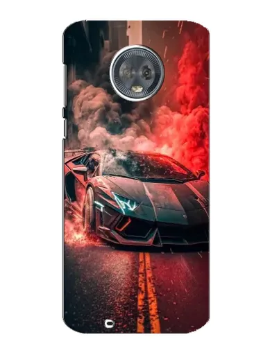 Чехол для Motorola MOTO G6 с картинкой «Lamborghini красный дым»