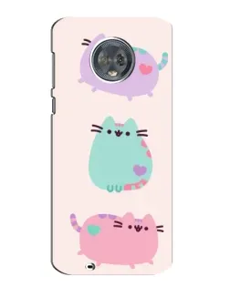 Чехол для Motorola MOTO G6 с картинкой «Pusheen трио»