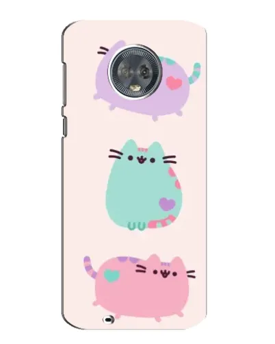 Чехол для Motorola MOTO G6 с картинкой «Pusheen трио»