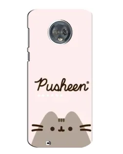 Чехол для Motorola MOTO G6 с картинкой «Pusheen логотип»