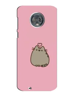 Чехол для Motorola MOTO G6 с картинкой «Pusheen сердце»