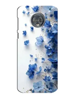 Чехол для Motorola MOTO G6 с картинкой «Голубой цветочный каскад» Чехол для Motorola MOTO G6 с картинкой «Голубой цветочный каскад»