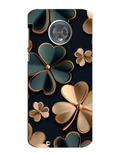 Чехол для Motorola MOTO G6 с картинкой «Клевер в золоте»